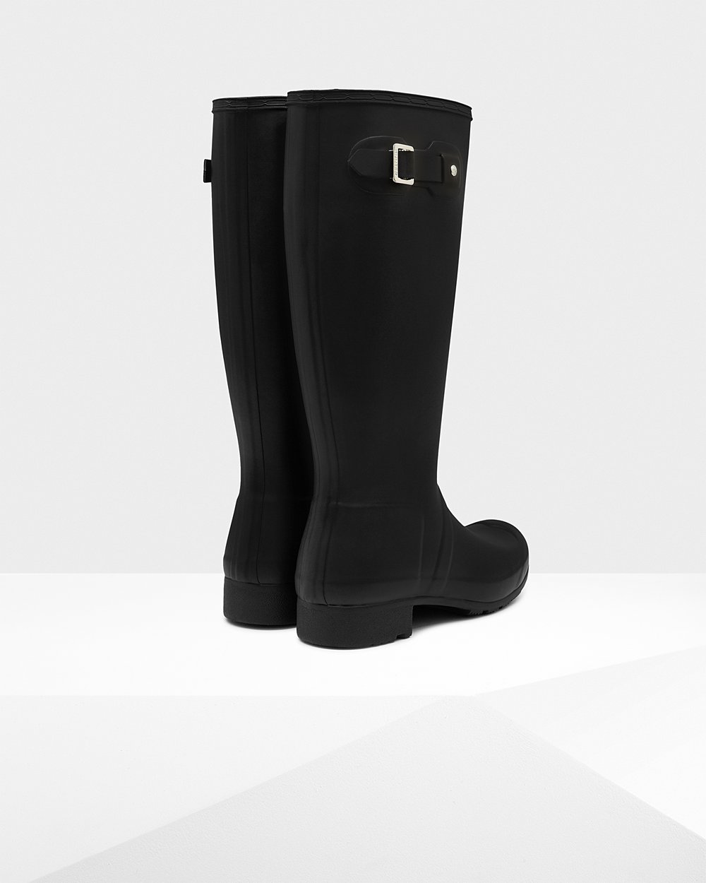 Womens Hunter Original Tour Foldable - Tall Rain Boots Black - 4629-YIKXO